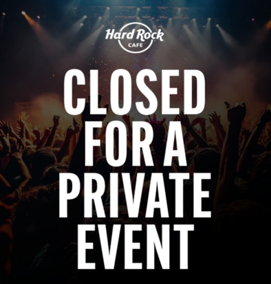 CLOSED FOR PRIVATE EVENT