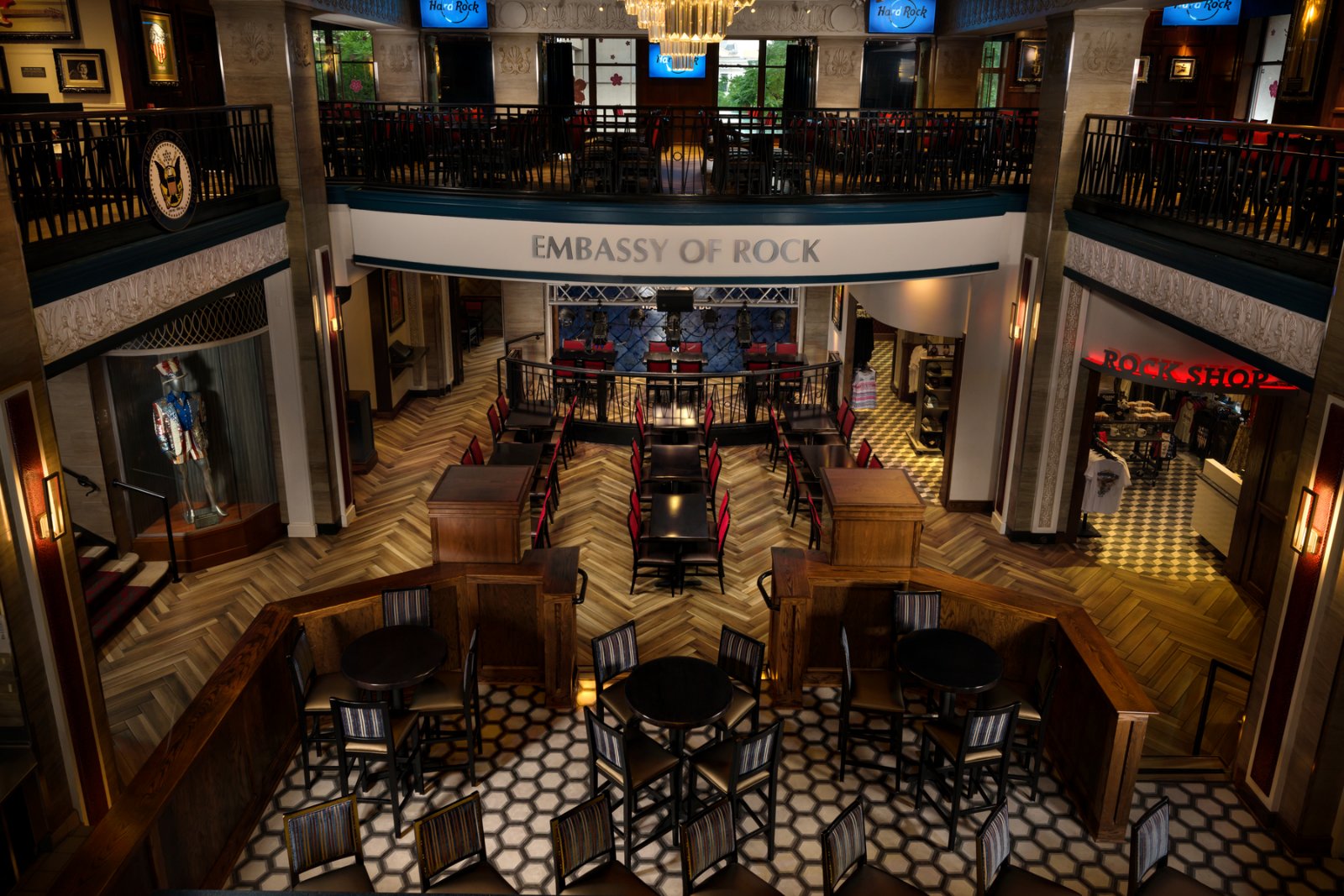 Interior of Hard Rock Cafe Washington DC