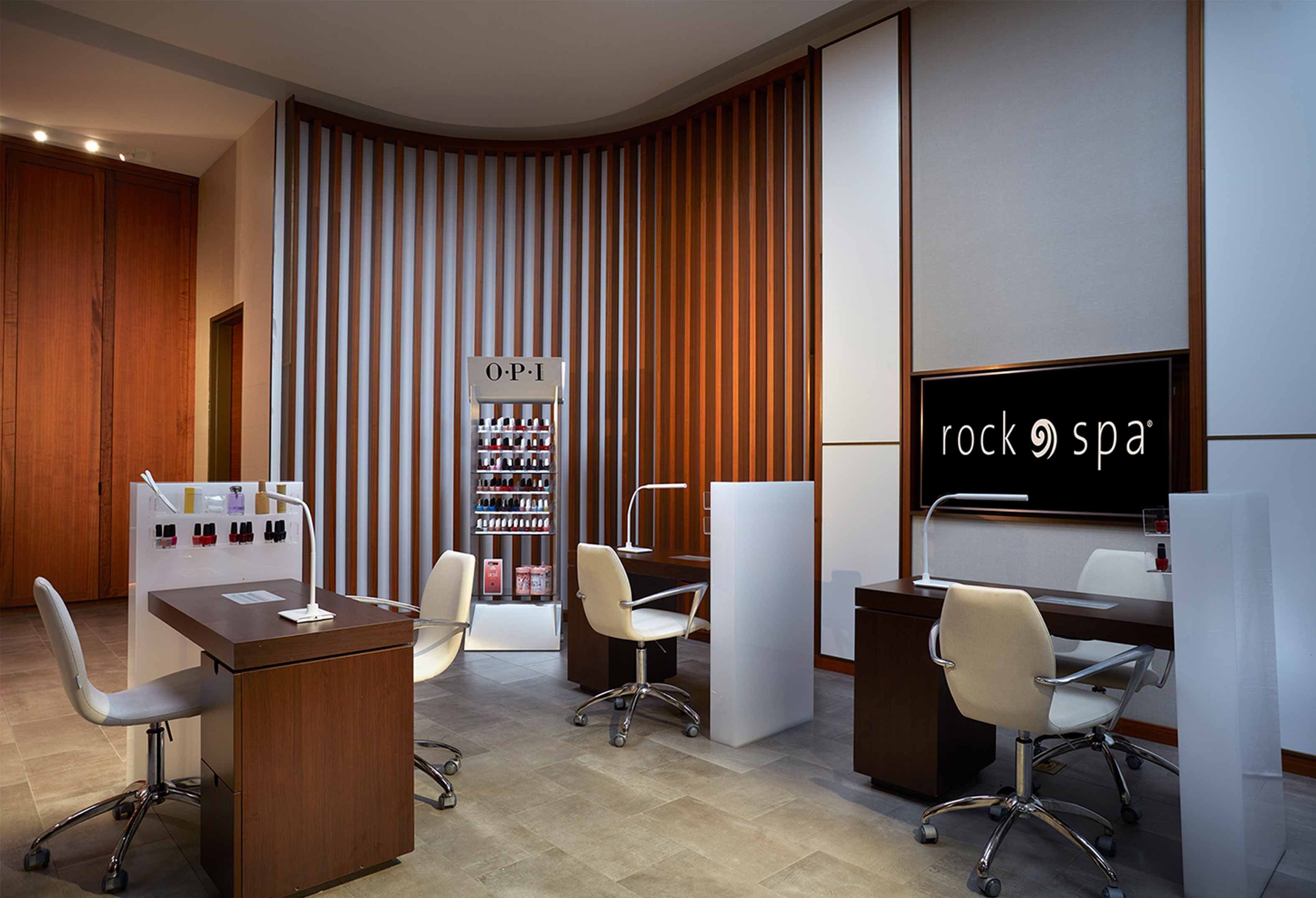 Nail Salon chairs at Rock Spa & Salon