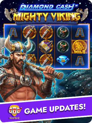 Diamond Cash Mighty Viking slot game in Hard Rock Jackpot Casino