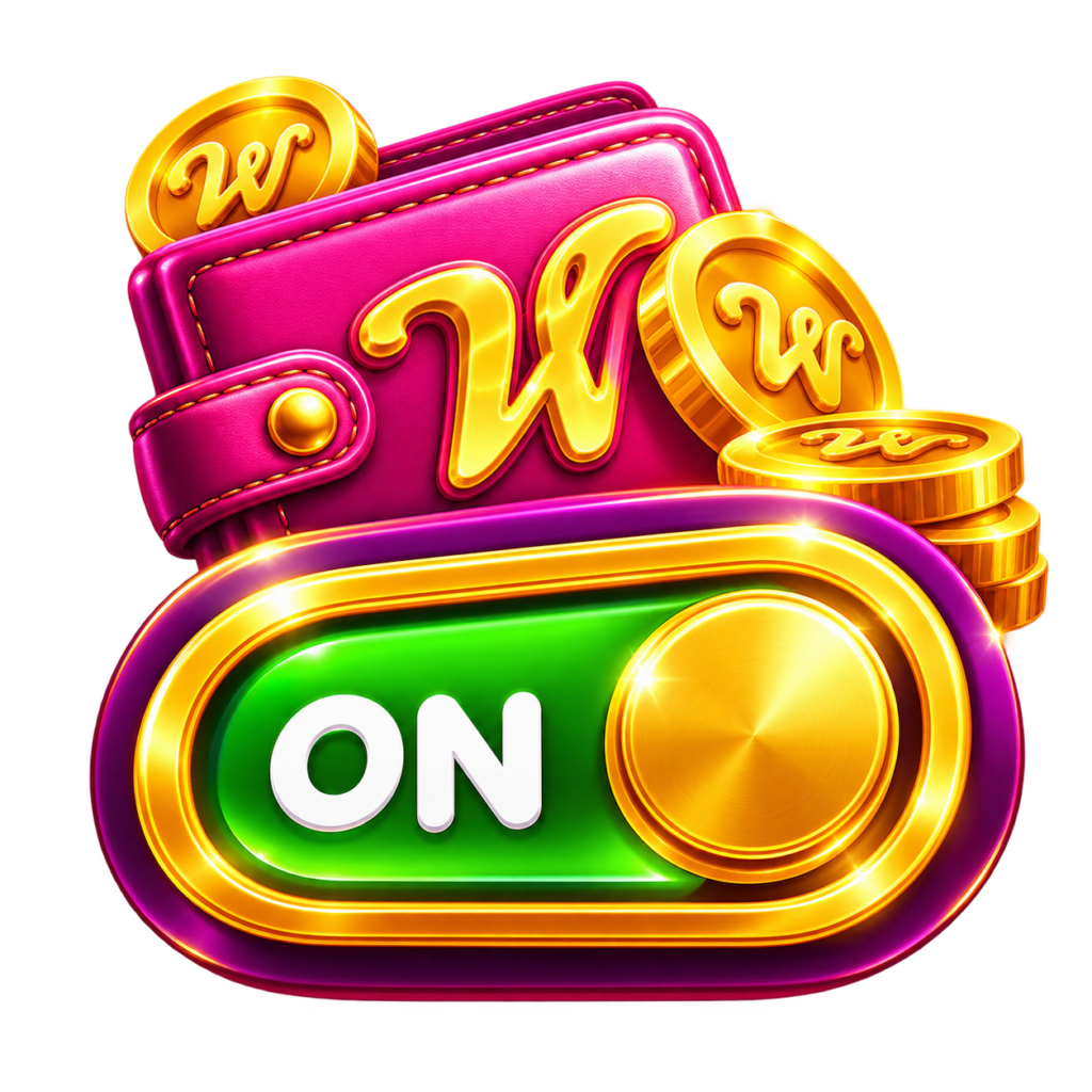 Illustration of the W-WALLET switch set to ON