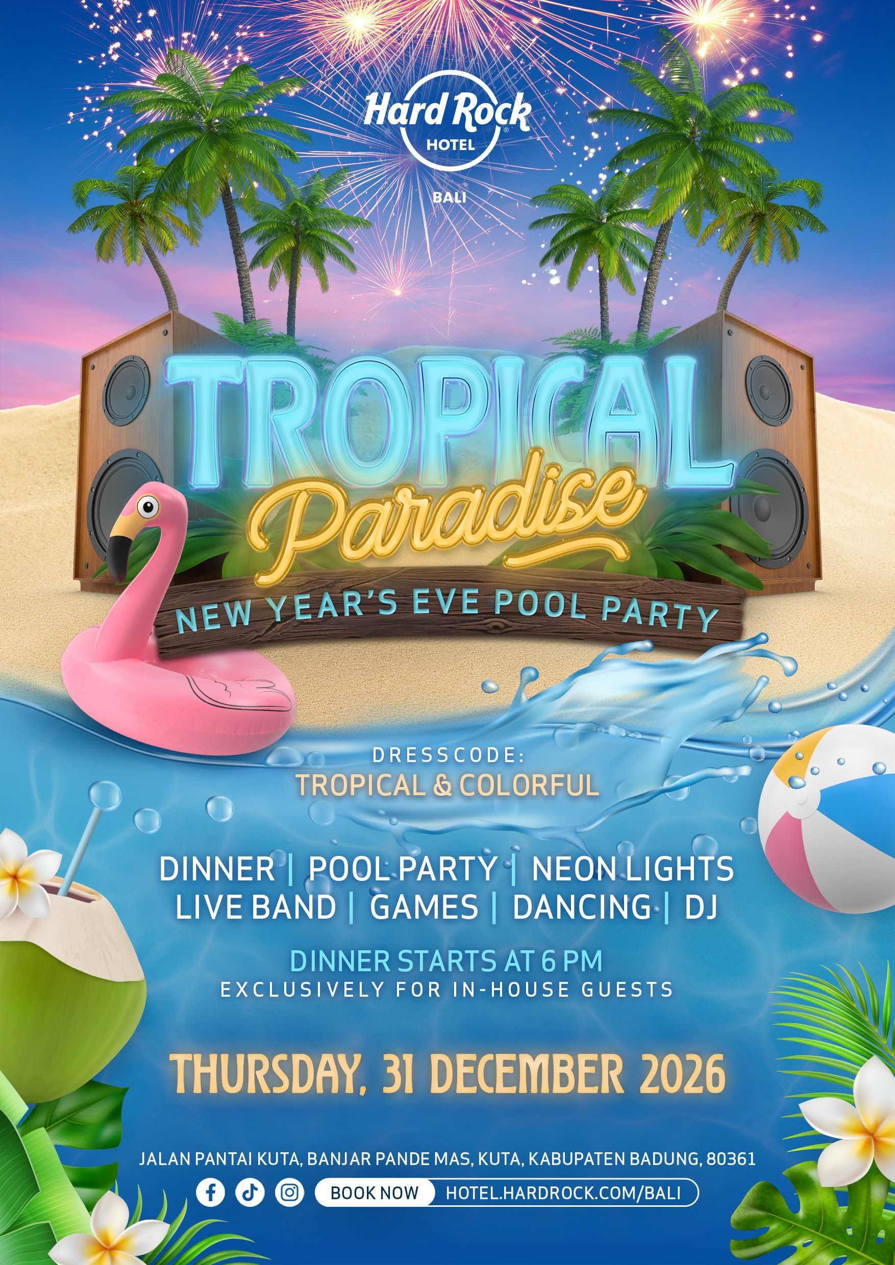 Tropical Paradise New Year's Eve Party