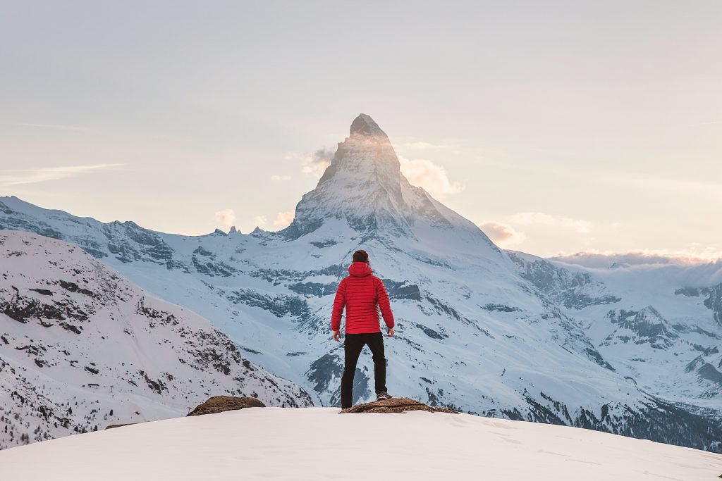 image of man on mountain
