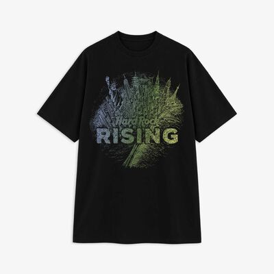Cult x Hard Rock Rising Boxy Oversized Tee in Black