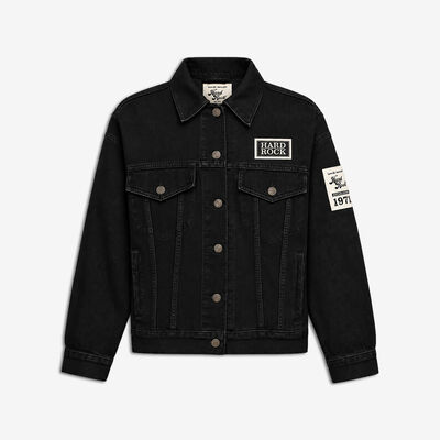 Denim All Is One Jacket in Black