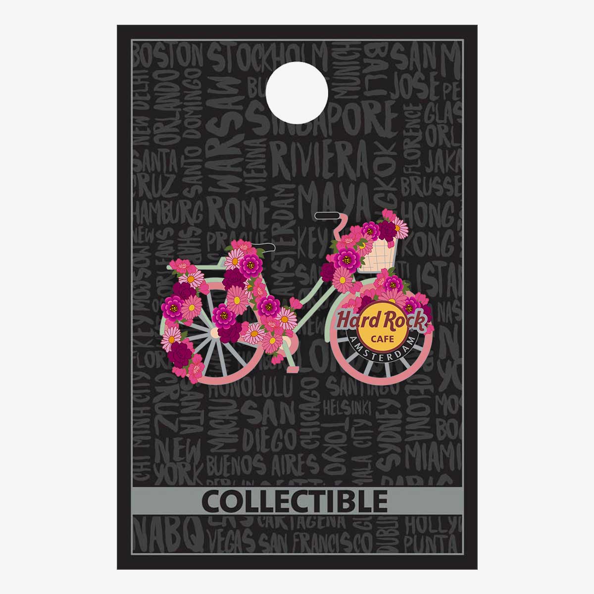 Collectible Amsterdam Flower Bike Pin image number 2