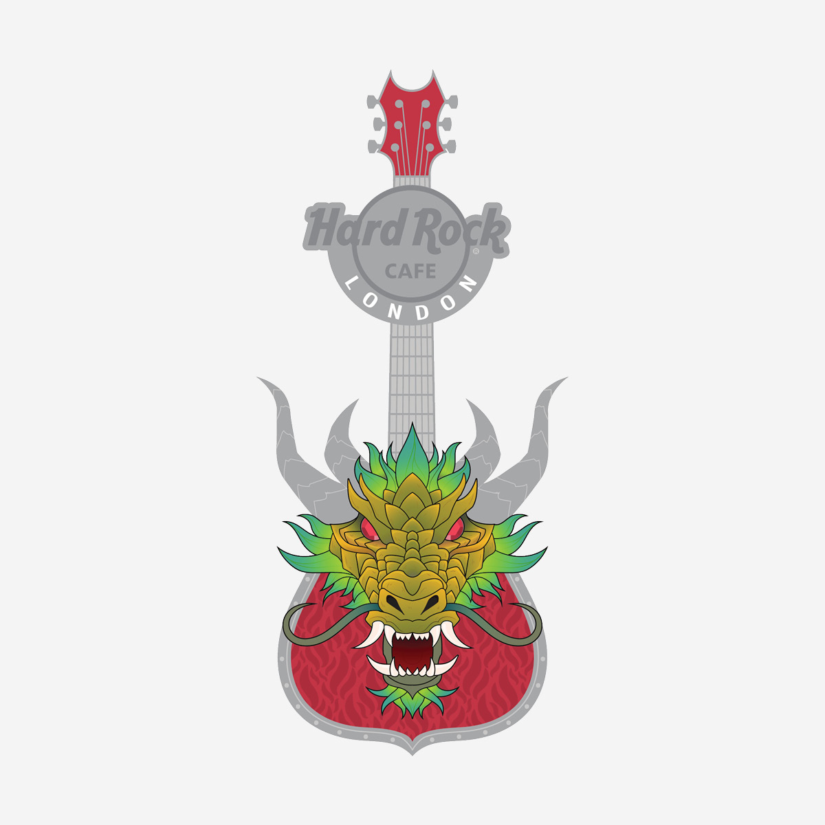Limited Edition 3D Dragon Guitar Pin image number 1