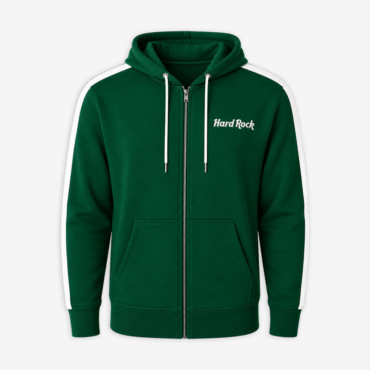 New York City Full Zip Fleece in Green and White image number 2