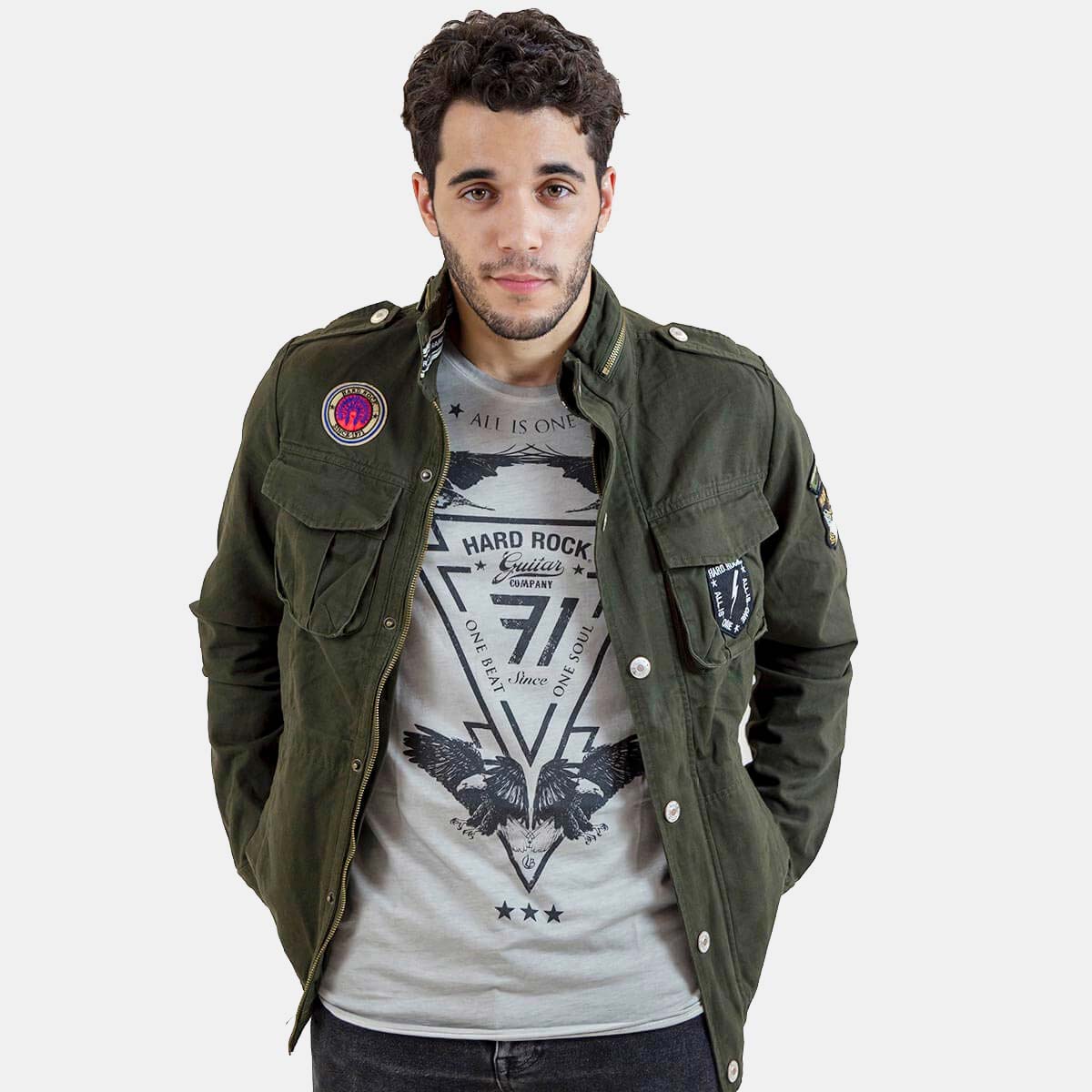 Men's Eagle Army Military Jacket image number 1