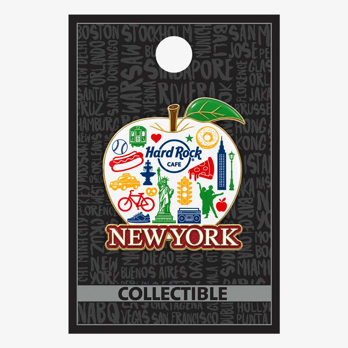 Collectible New York Big Apple Icon Pin image number 2