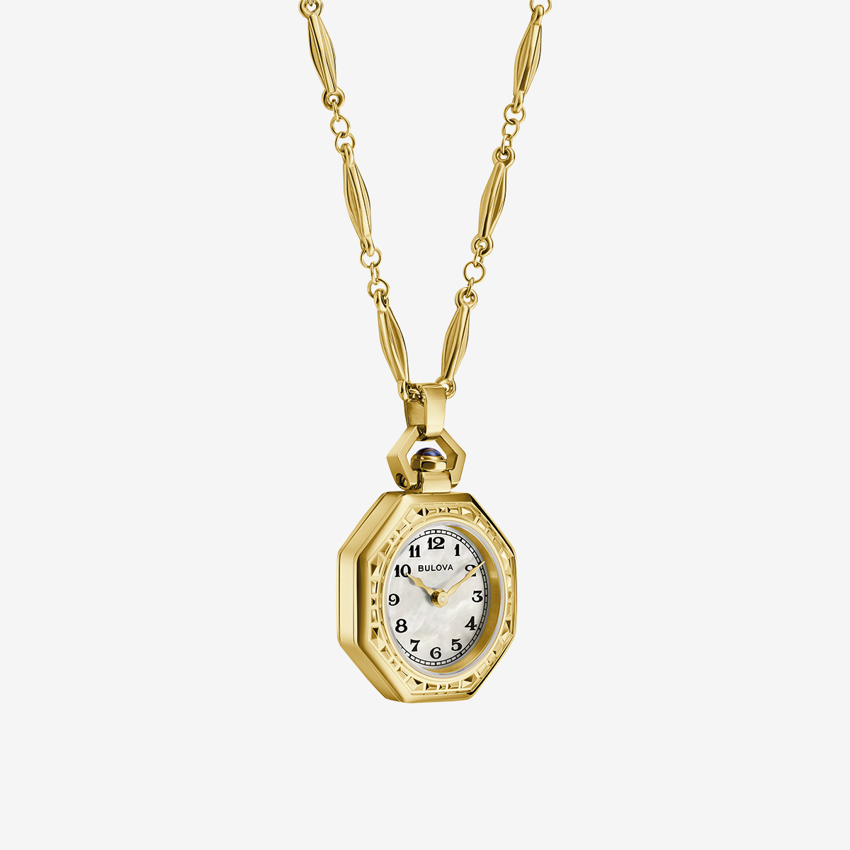 Bulova Ladies Rubaiyat Time Pendant White MOP dial image number 3