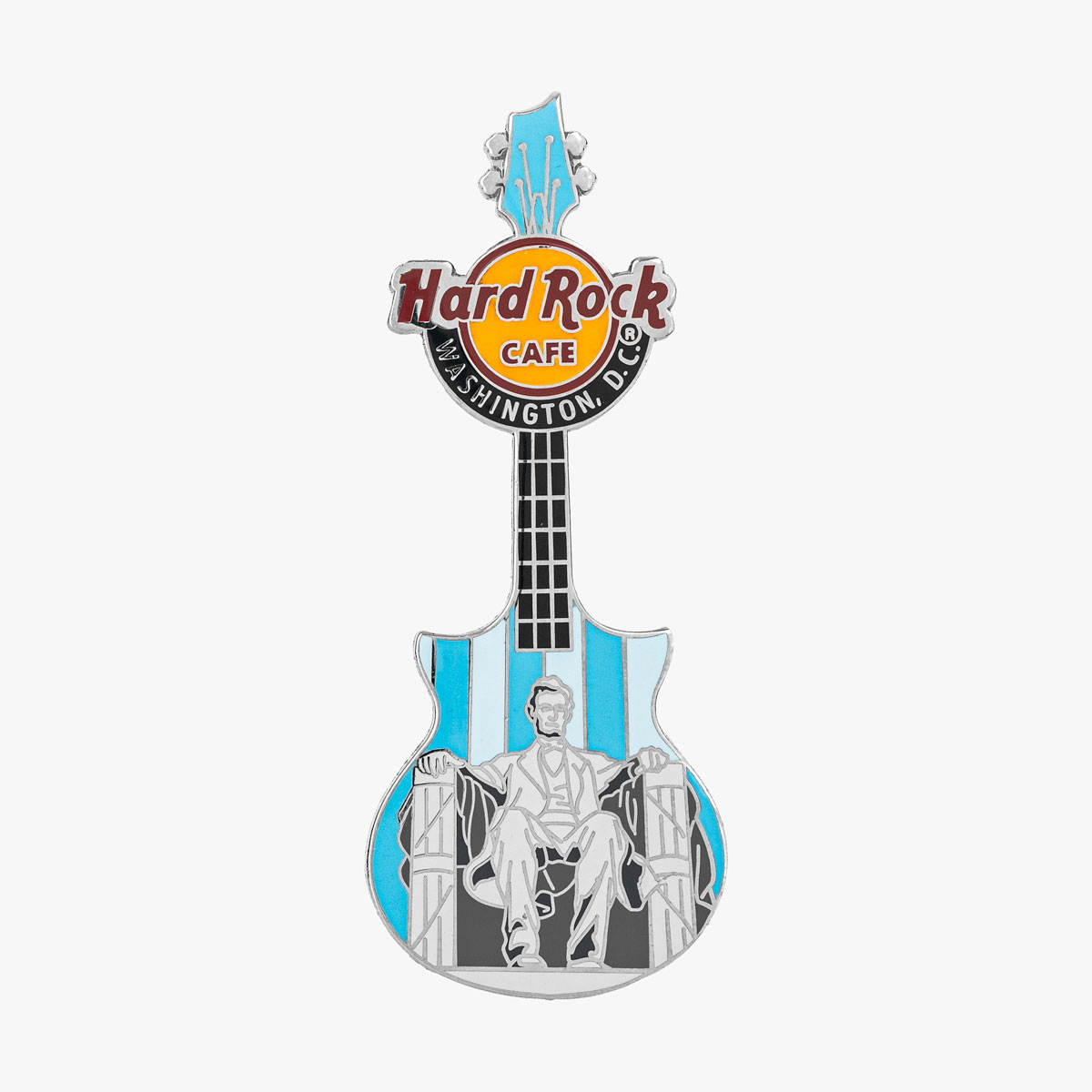 Collectible Washington D.C. Lincoln Monument Guitar Pin image number 1