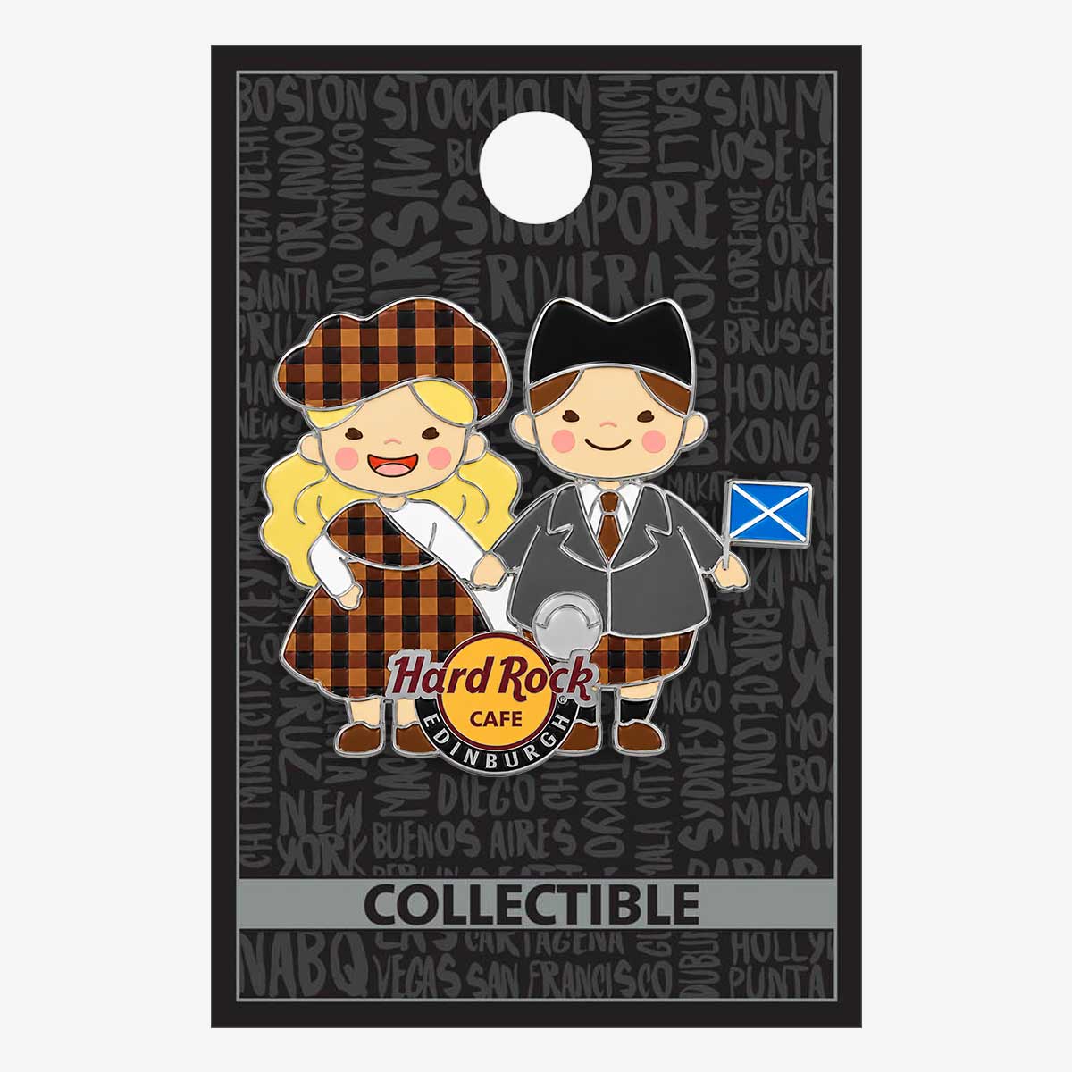 Collectible Edinburgh Tartan Children Local Pin image number 2