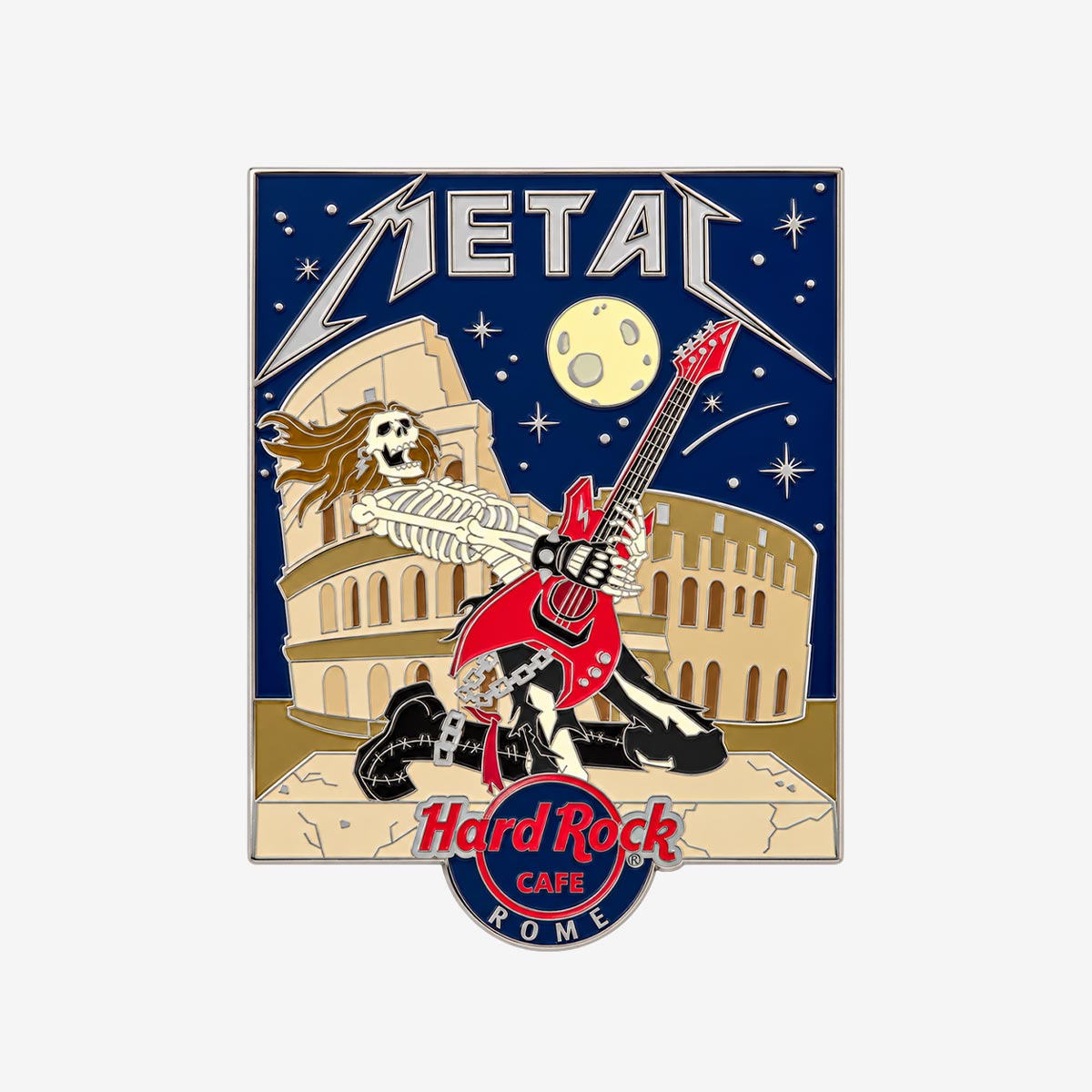 Online Exclusive Rome Shredding Metal Pin image number 1