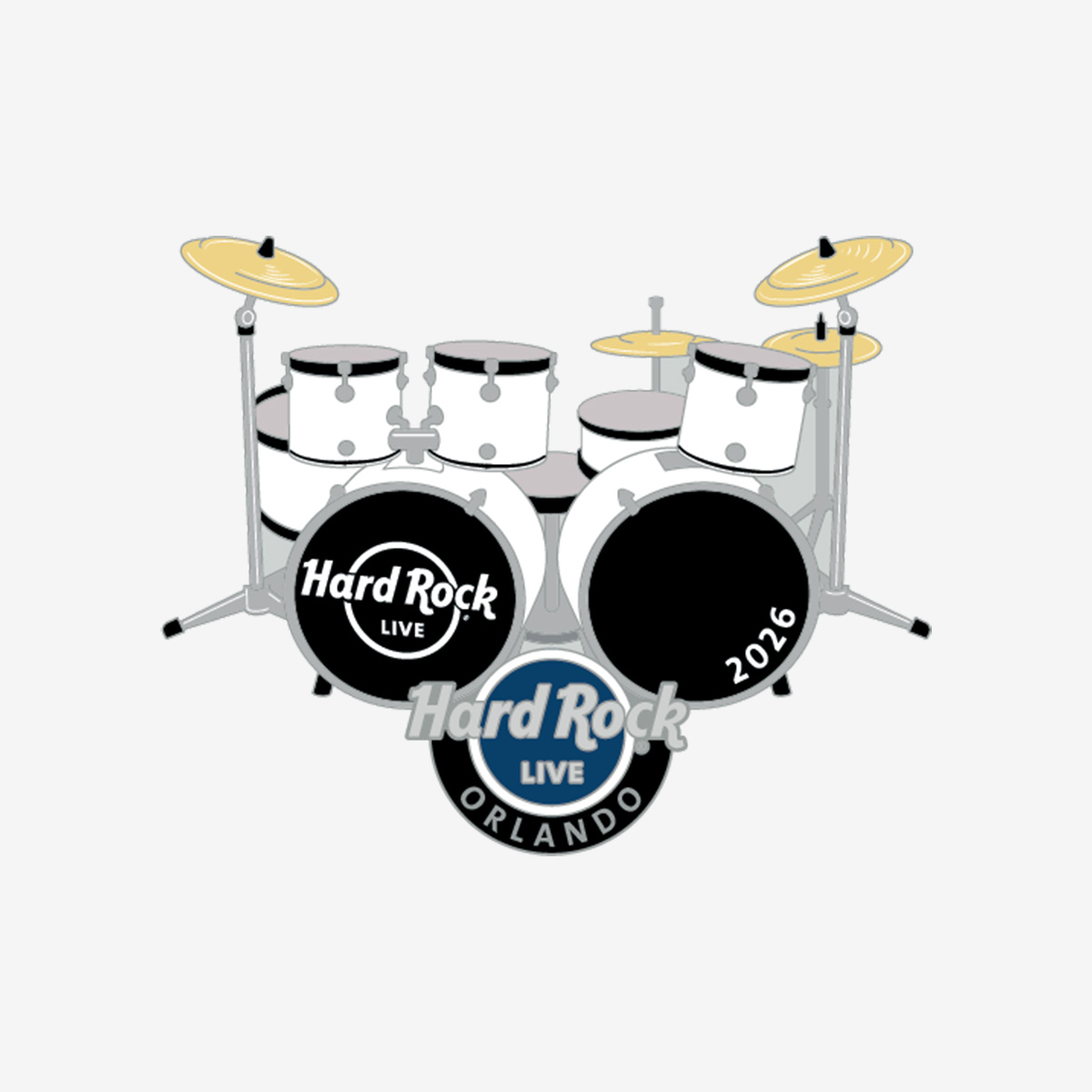 Limited Edition Orlando 2026 Double Bass Drumset Live Pin image number 1