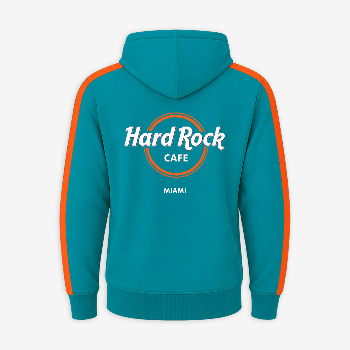 Miami Full Zip Fleece in Aqua Blue and Orange image number 1